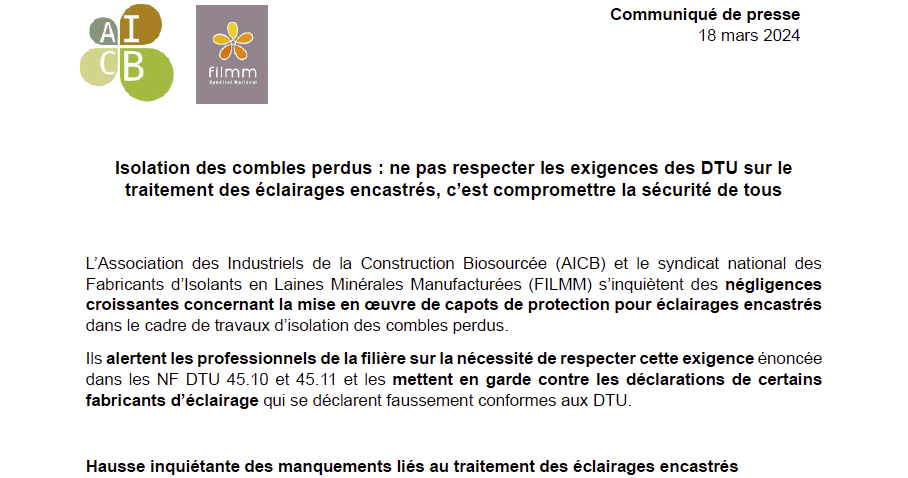 Combles perdus et éclairages encastrés